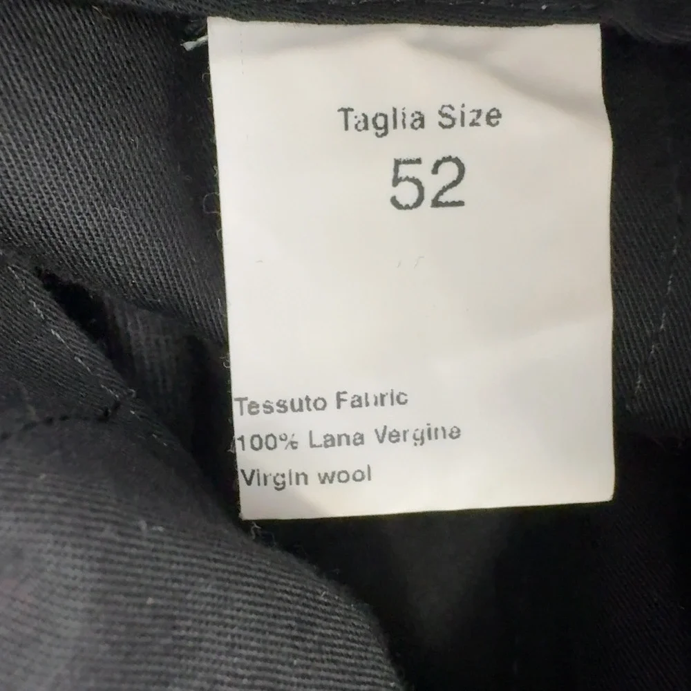 Dress Pants‎ Trousers Mens 36W Black Virgin Wool Pleated Front Formal Classic